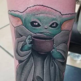 Baby Yoda Tattoo Design Thumbnail